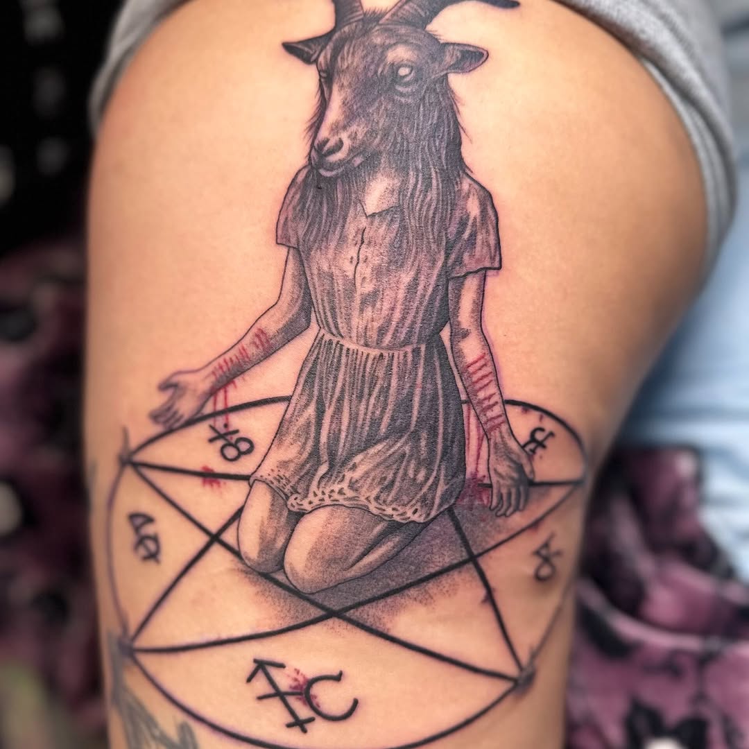 Tattoo by @lenca_art โ dark_realism, black_and_grey