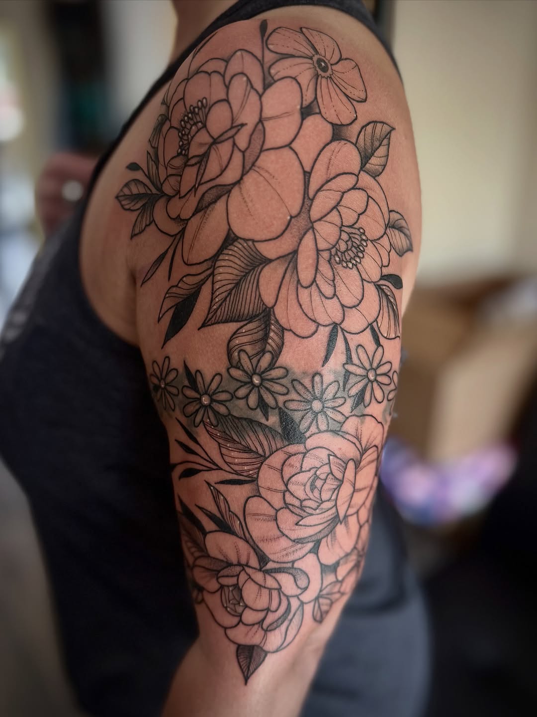 Tattoo by @urmomtat2 — fine_line, black_and_grey