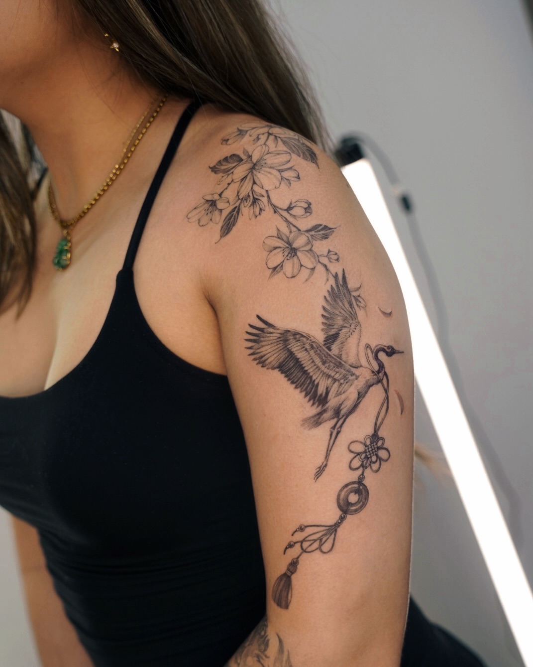 Tattoo by @tattoosbytri — illustrative, fine_line