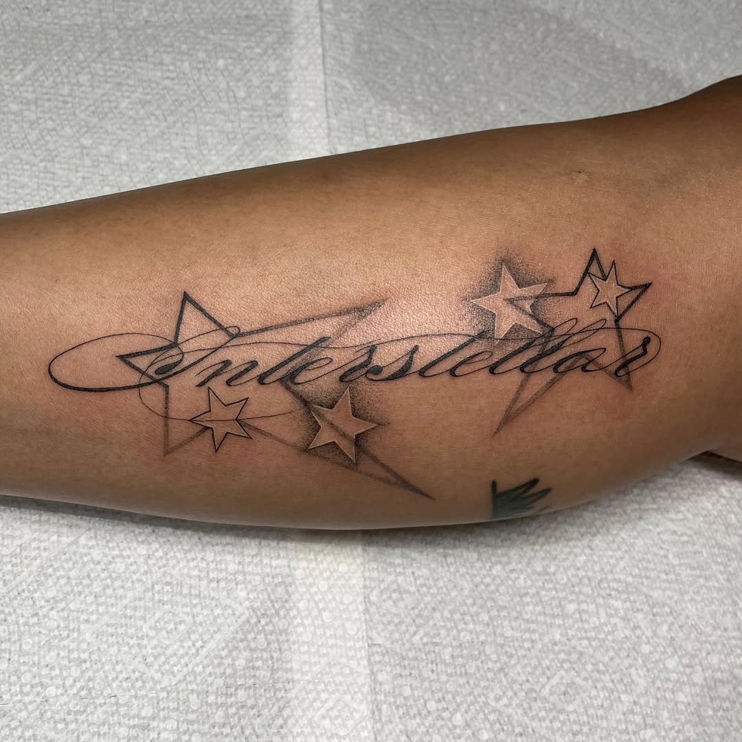 Tattoo by @aurtattoos — lettering_script, fine_line