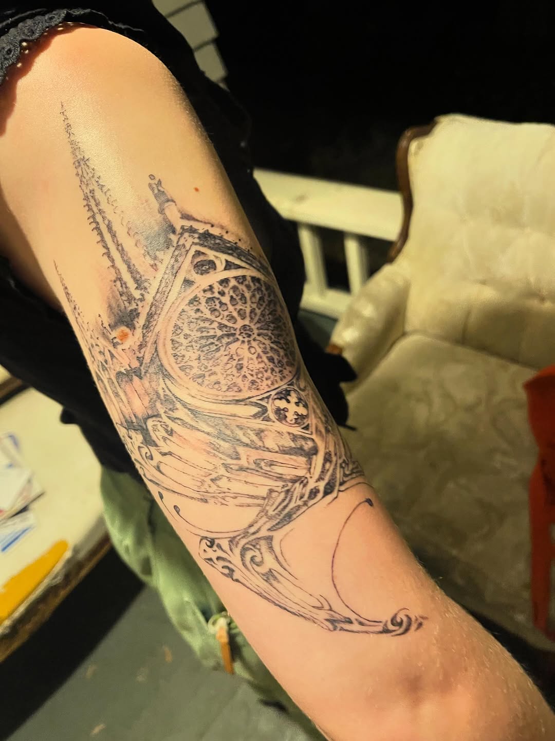 Tattoo by @initiationoftorture — illustrative, black_and_grey