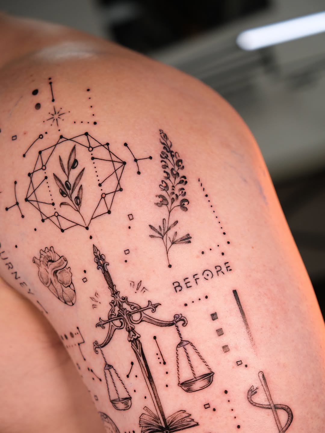 Tattoo by @aleki_blue — illustrative, fine_line