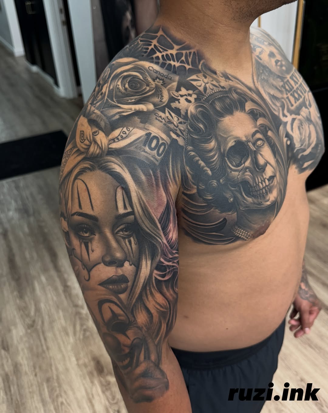 Tattoo by @mkv.ink — black_and_grey, realism