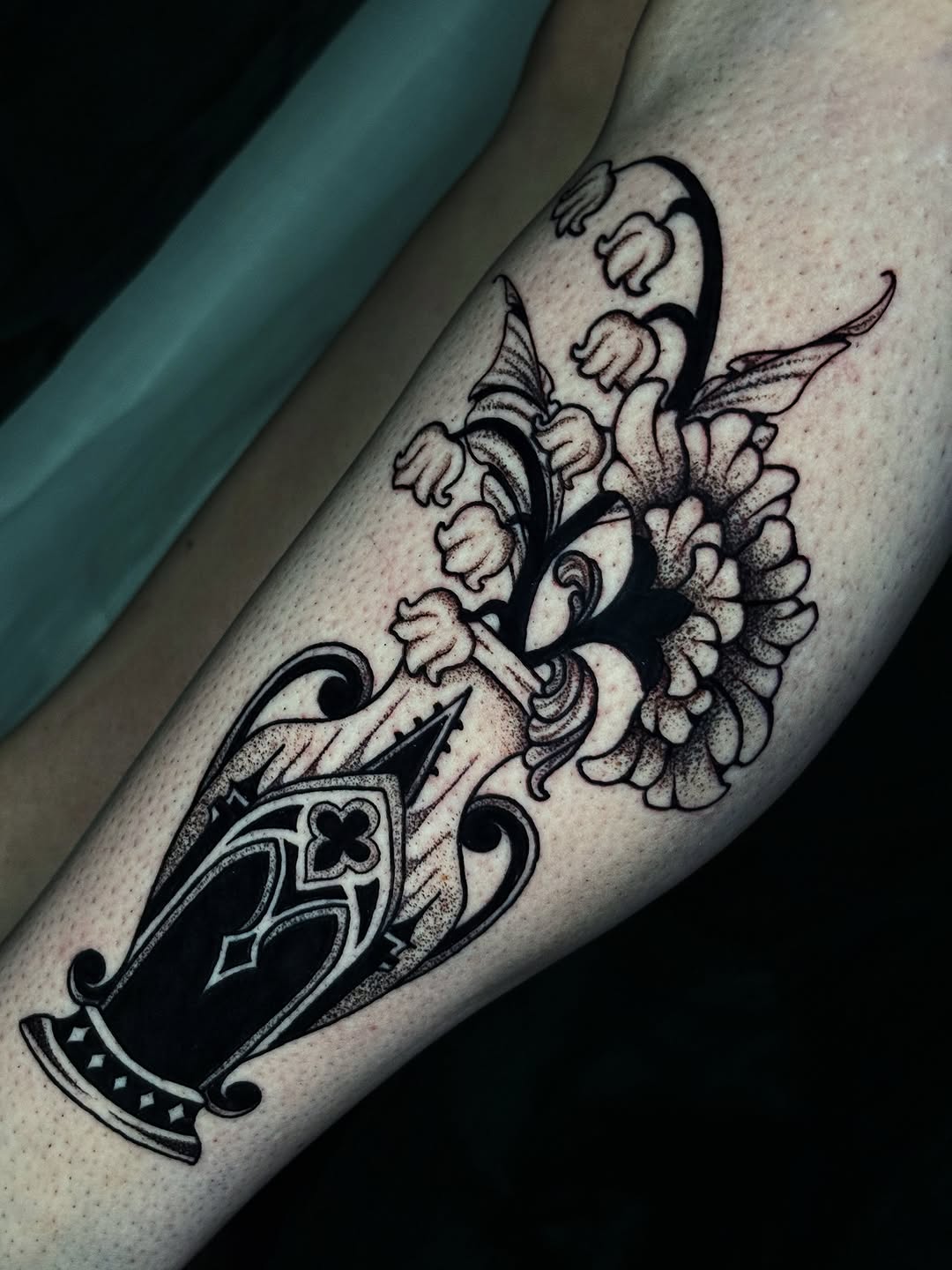 Tattoo by @call.me.crybabyy — blackwork, ornamental