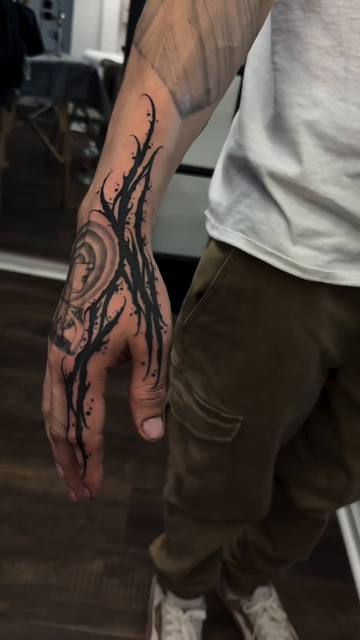 Tattoo by @_gvthicink — blackwork