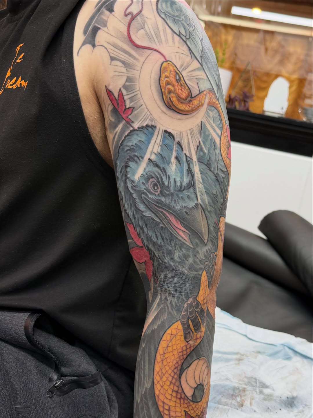 Tattoo by @benaroundtattoos — japanese_irezumi, black_and_grey