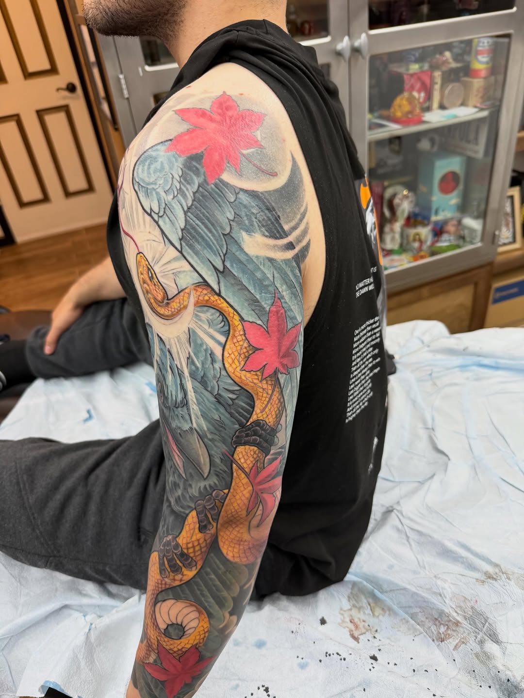 Tattoo by @benaroundtattoos — japanese_irezumi, black_and_grey