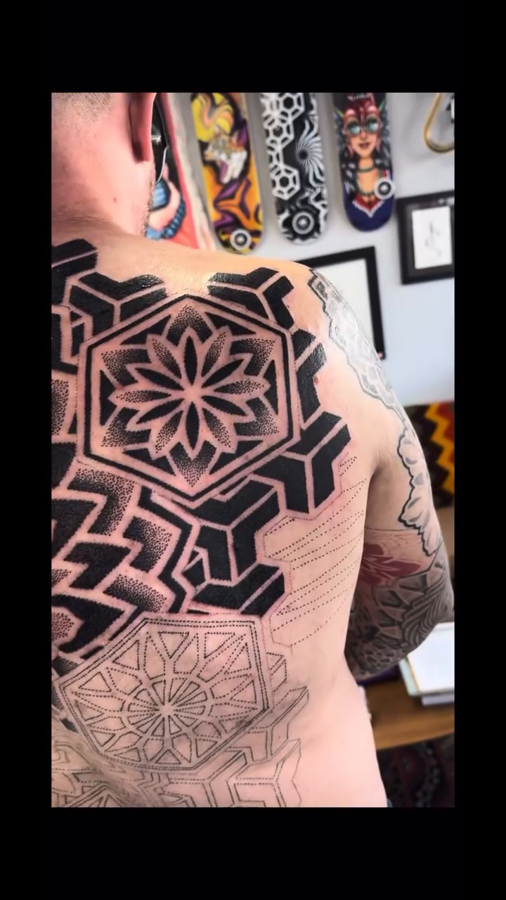 Tattoo by @edweird.art — geometric, dotwork