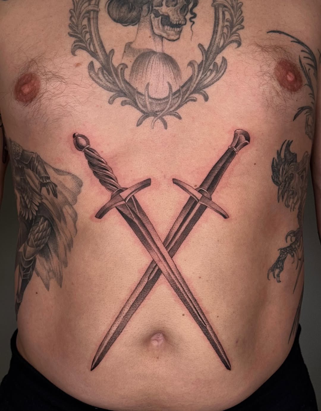 Tattoo by @alyssavart — black_and_grey