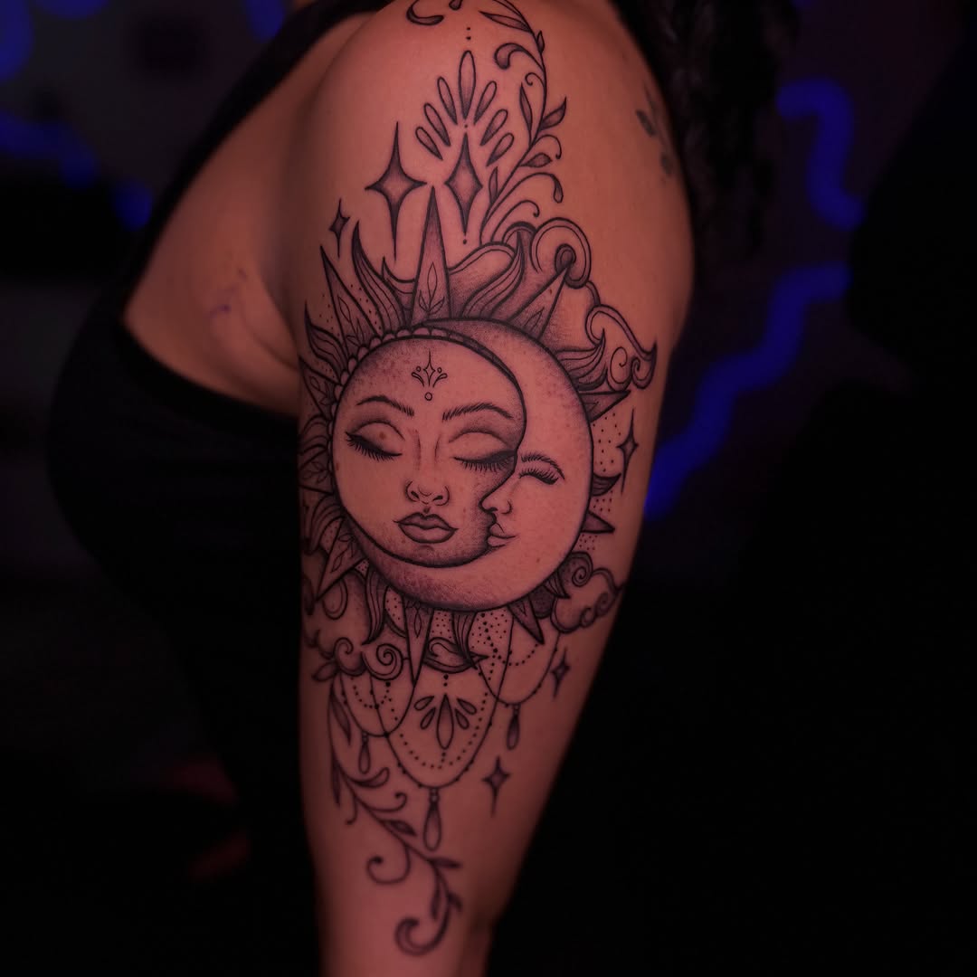 Tattoo by @divi.nediamonds — black_and_grey, ornamental