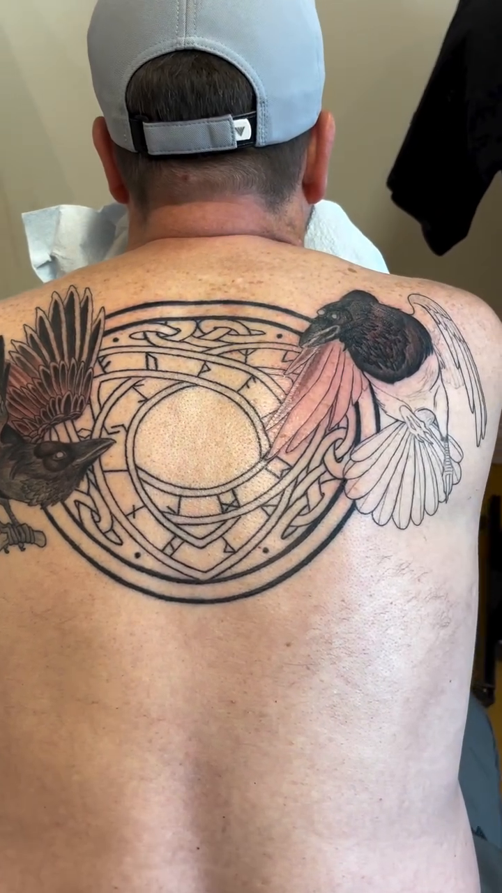 Tattoo by @madbowen.tattoos — geometric, black_and_grey