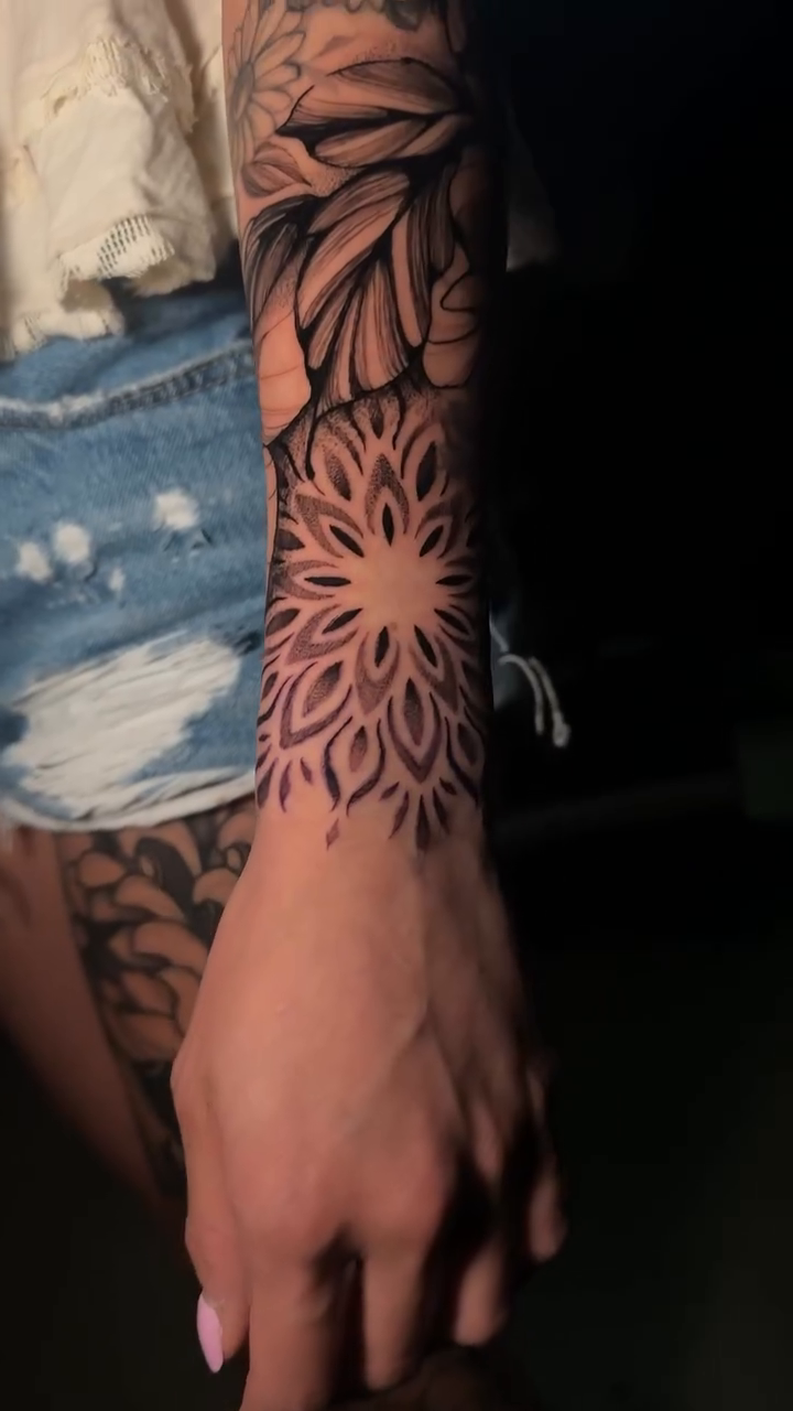 Tattoo by @trayye.ink — illustrative, black_and_grey