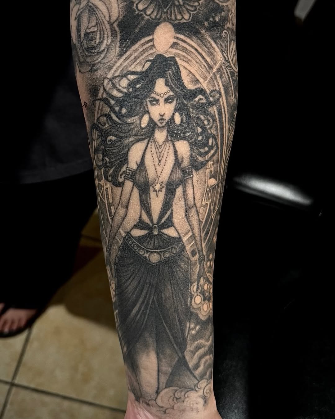 Tattoo by @bollingerart — black_and_grey, realism