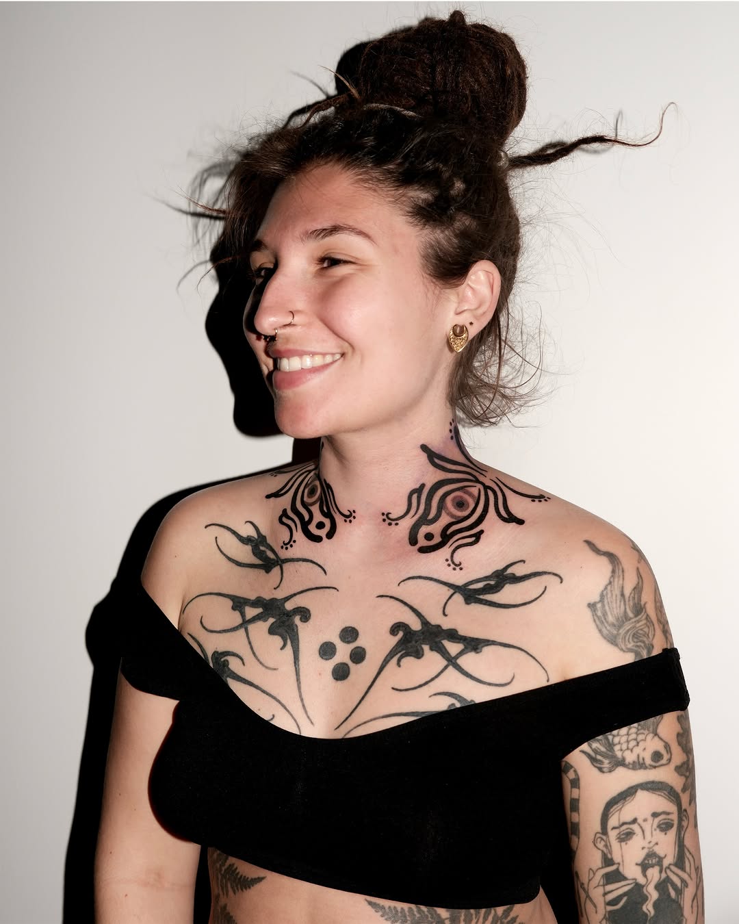 Tattoo by @fishermaaaaaaaan — blackwork, illustrative