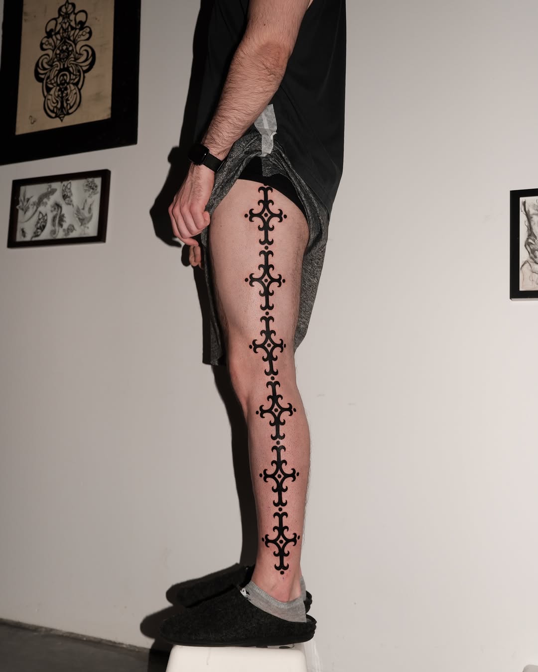 Tattoo by @fishermaaaaaaaan — blackwork, ornamental