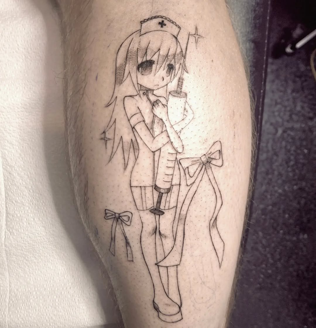 Tattoo by @hallowedgirl β anime