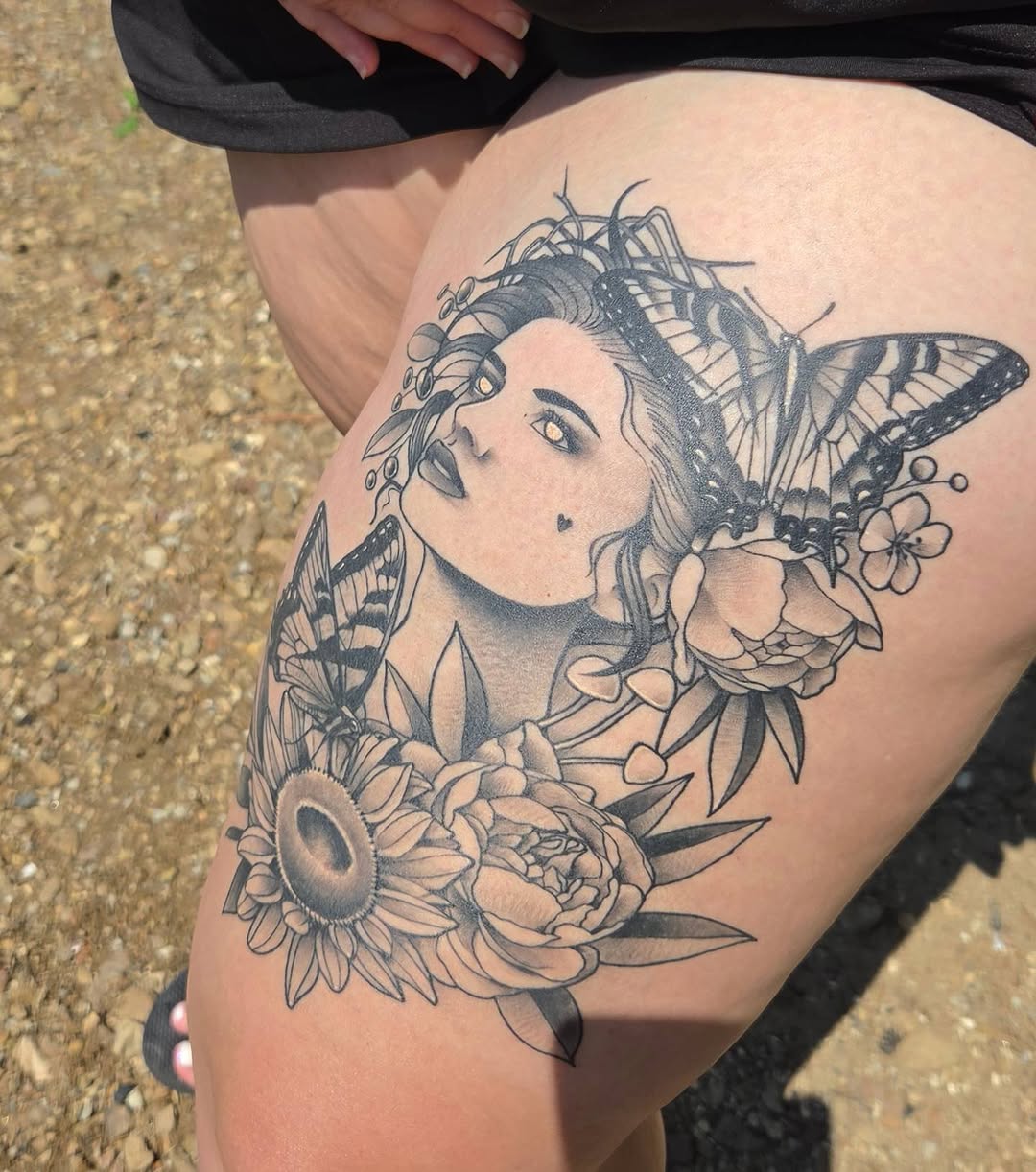 Tattoo by @tattooswithlove — black_and_grey, illustrative