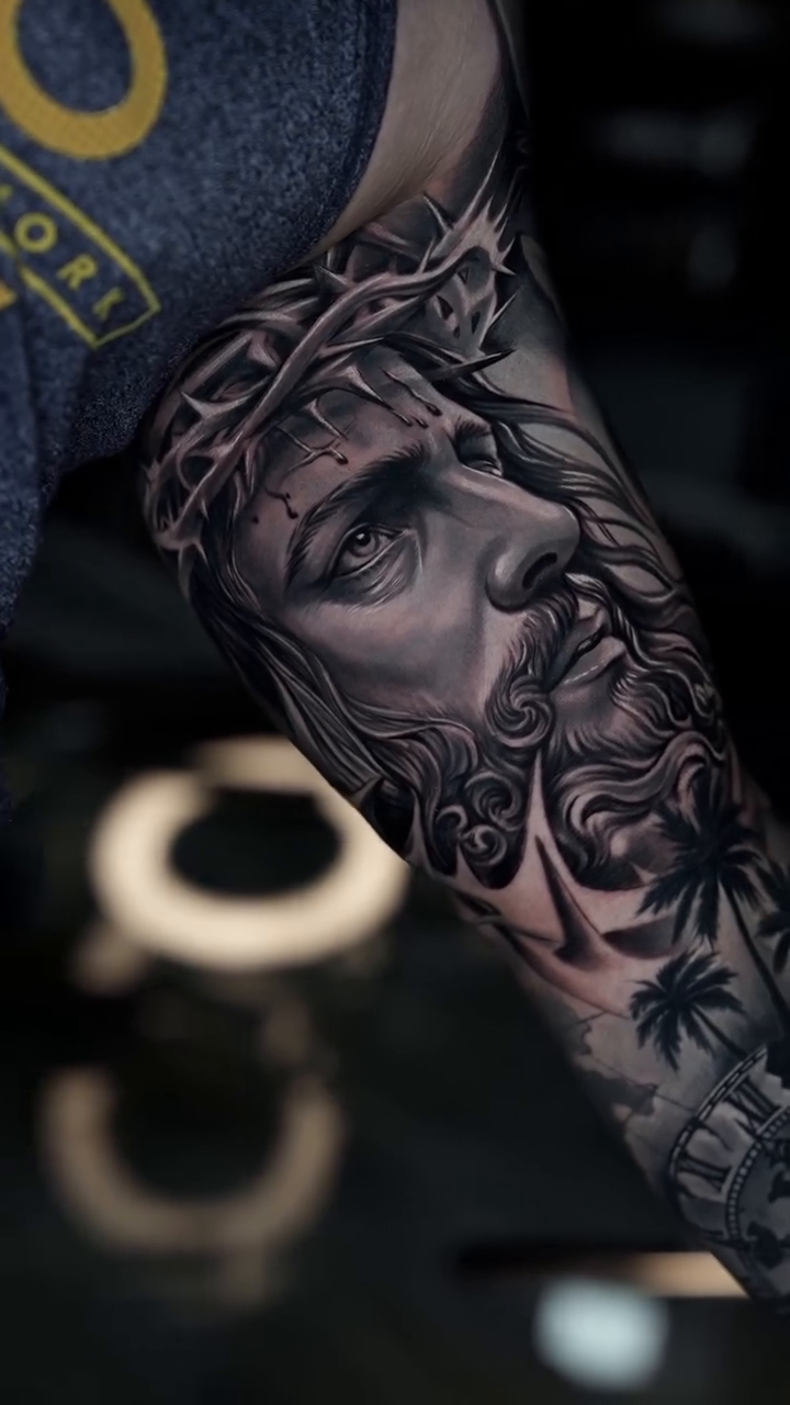 Tattoo by @arttattooandres — realism, black_and_grey
