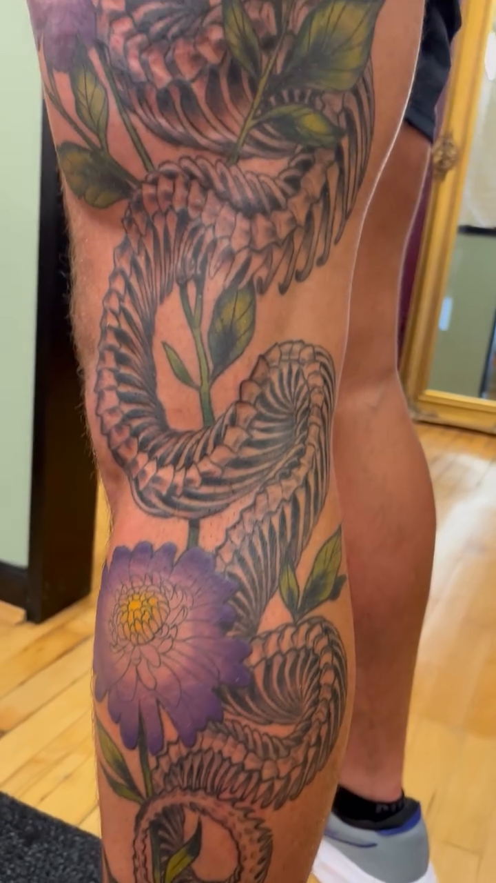 Tattoo by @meganmerrelltattoo — black_and_grey