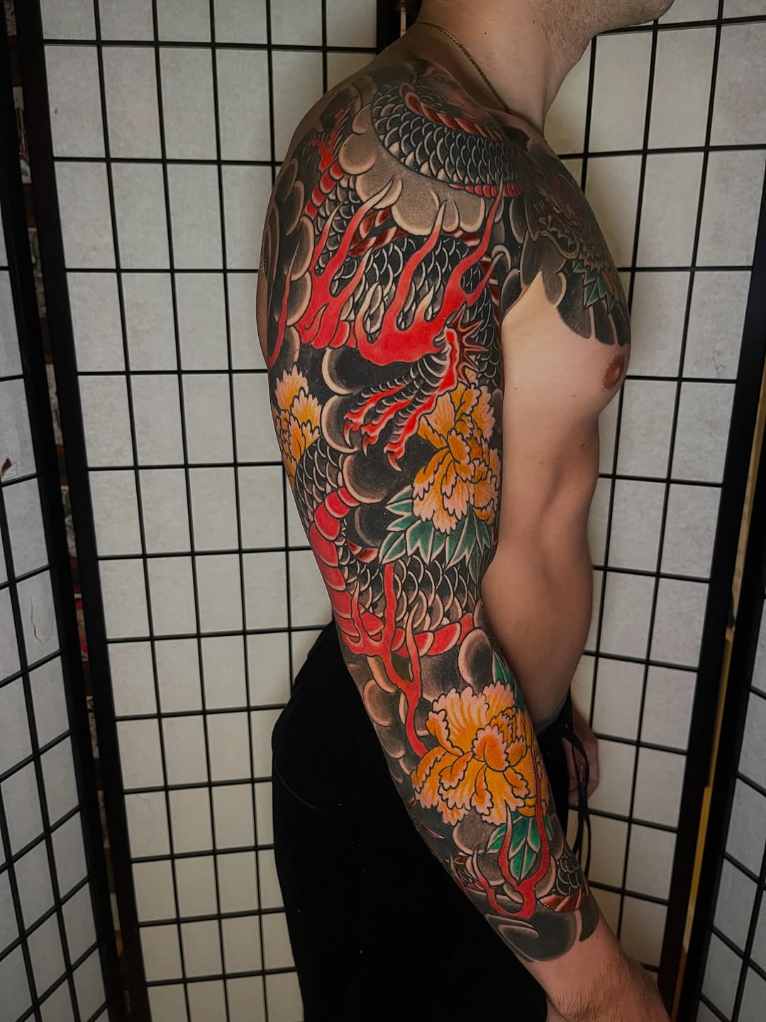 Tattoo by @jakeriveratattoo — japanese_irezumi, blackwork