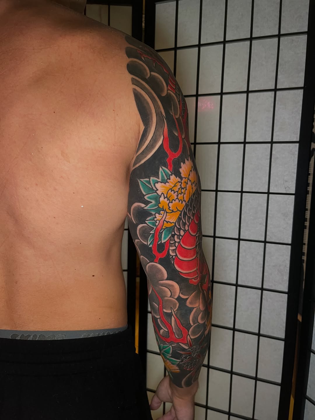 Tattoo by @jakeriveratattoo — japanese_irezumi, black_and_grey