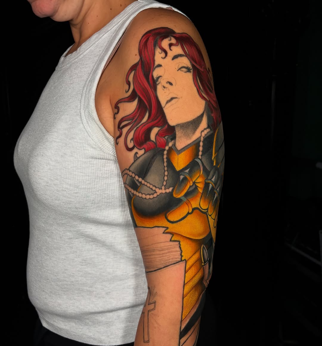Tattoo by @jonronzka — illustrative, new_school