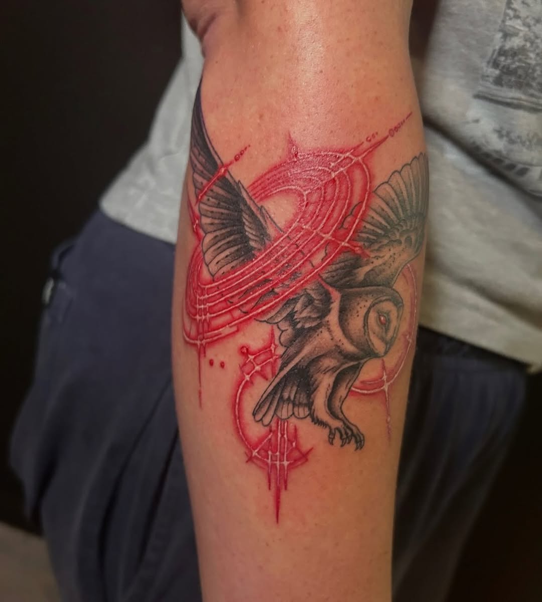 Tattoo by @crawfordtats — realism, geometric