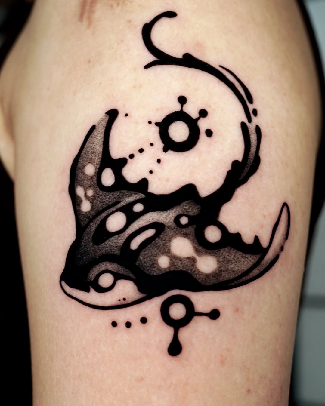 Tattoo by @hunter.haze.tattoos — blackwork, geometric