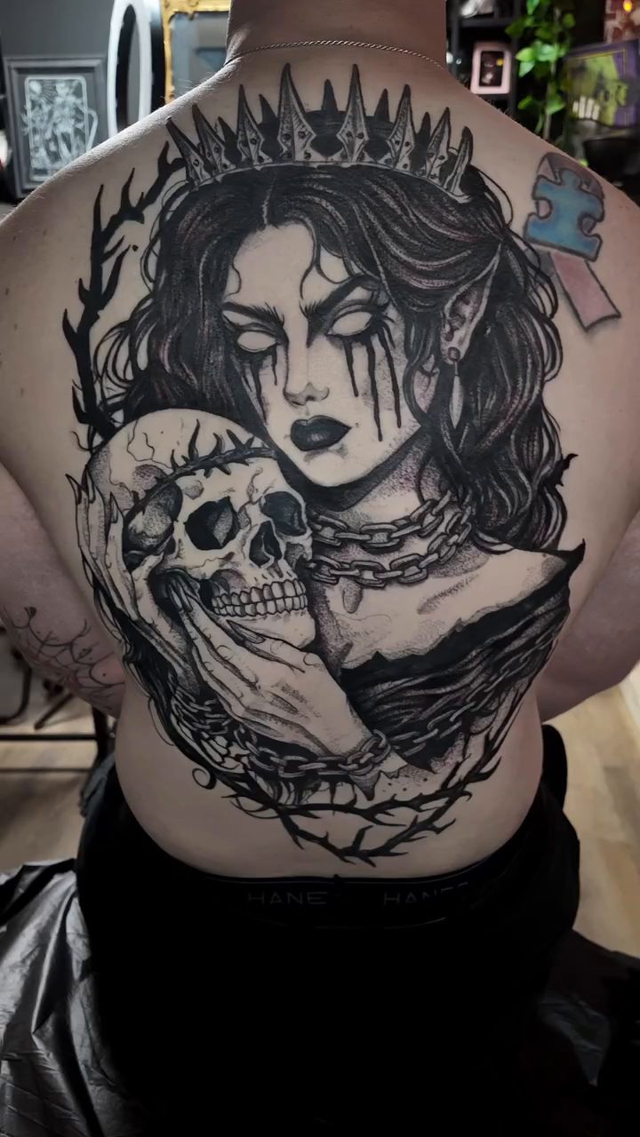 Tattoo by @evolmaliatat — dark_realism, black_and_grey