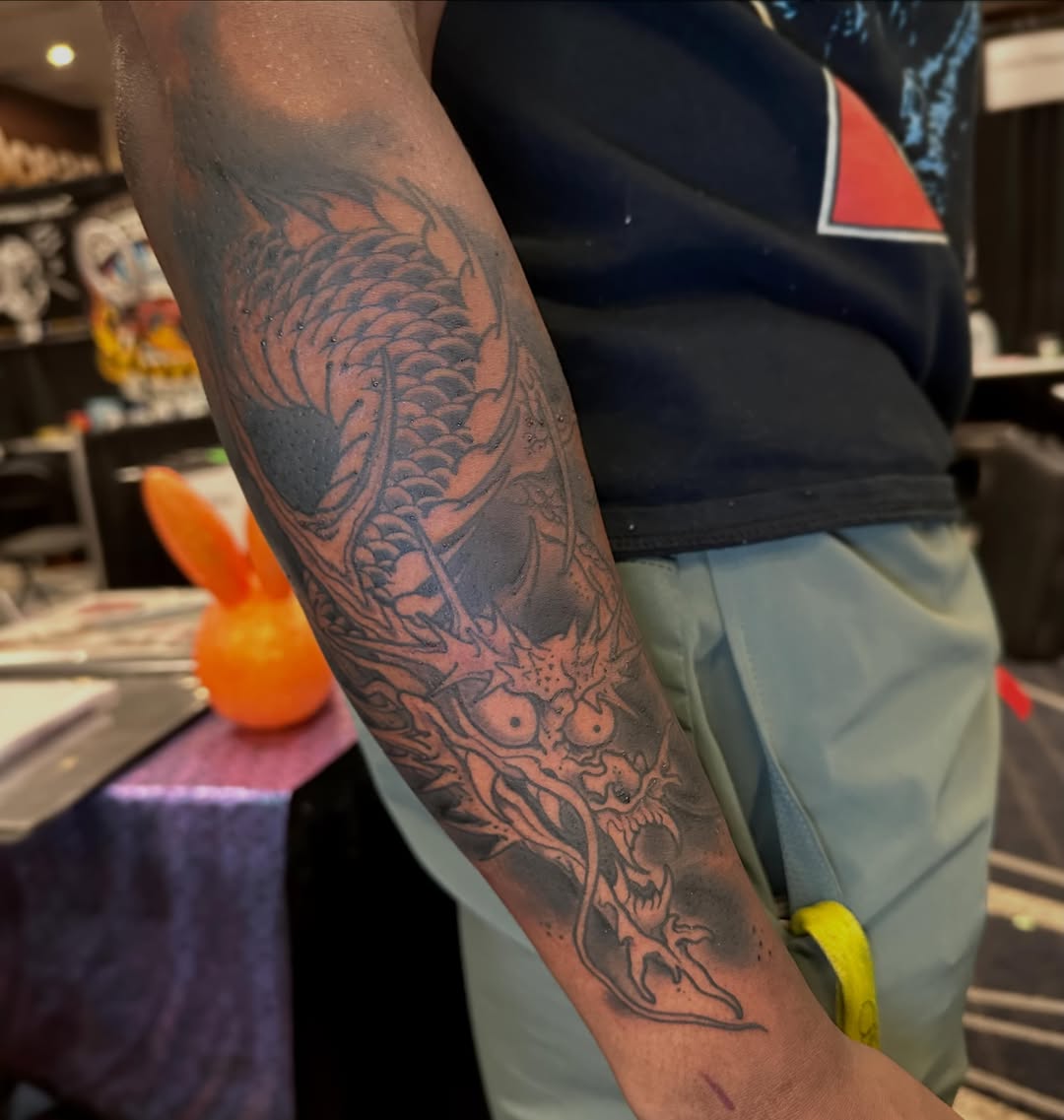 Tattoo by @r_goodkind — japanese_irezumi, black_and_grey