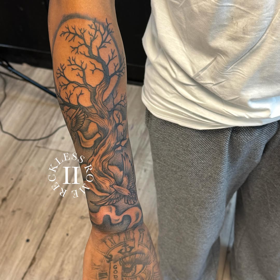 Tattoo by @2reckless__rome — black_and_grey