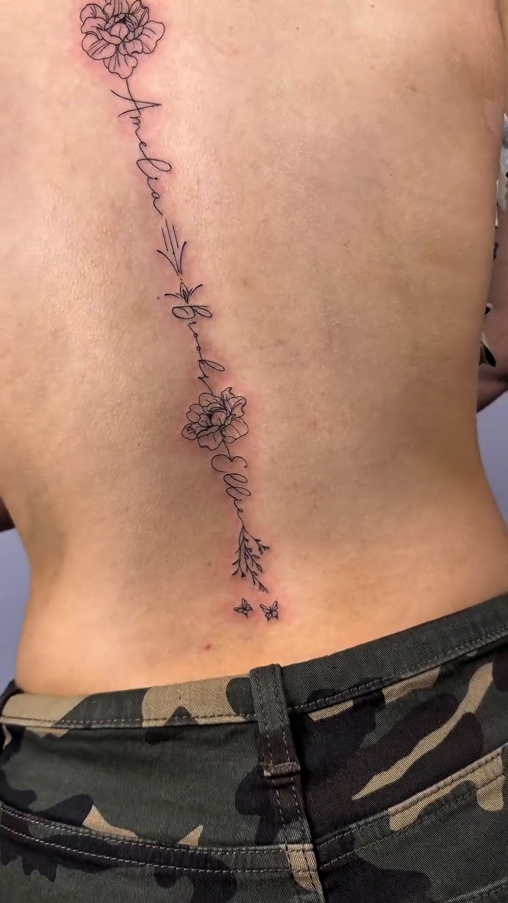 Tattoo by @ashh.tatts — fine_line, lettering_script