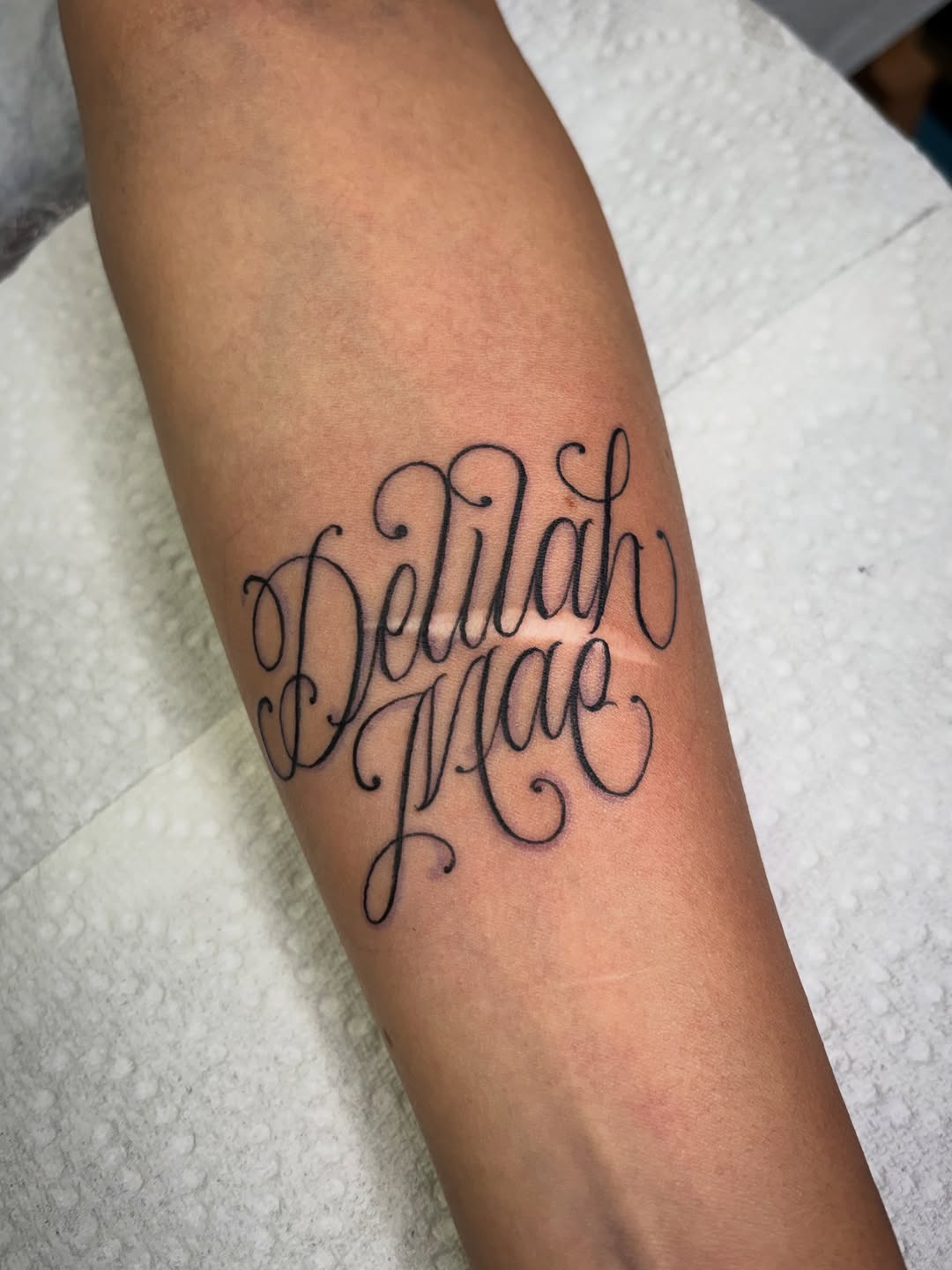 Tattoo by @jayytattoos_ — lettering_script, fine_line