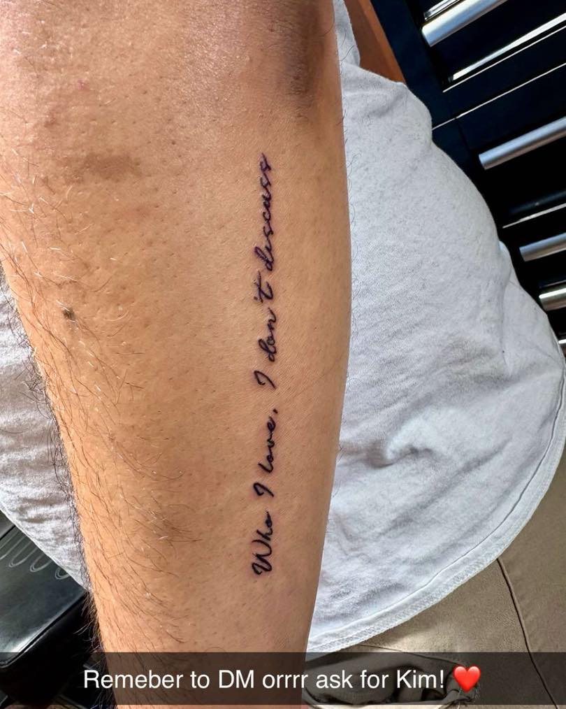 Tattoo by @pokes.by.kim โ lettering_script, fine_line