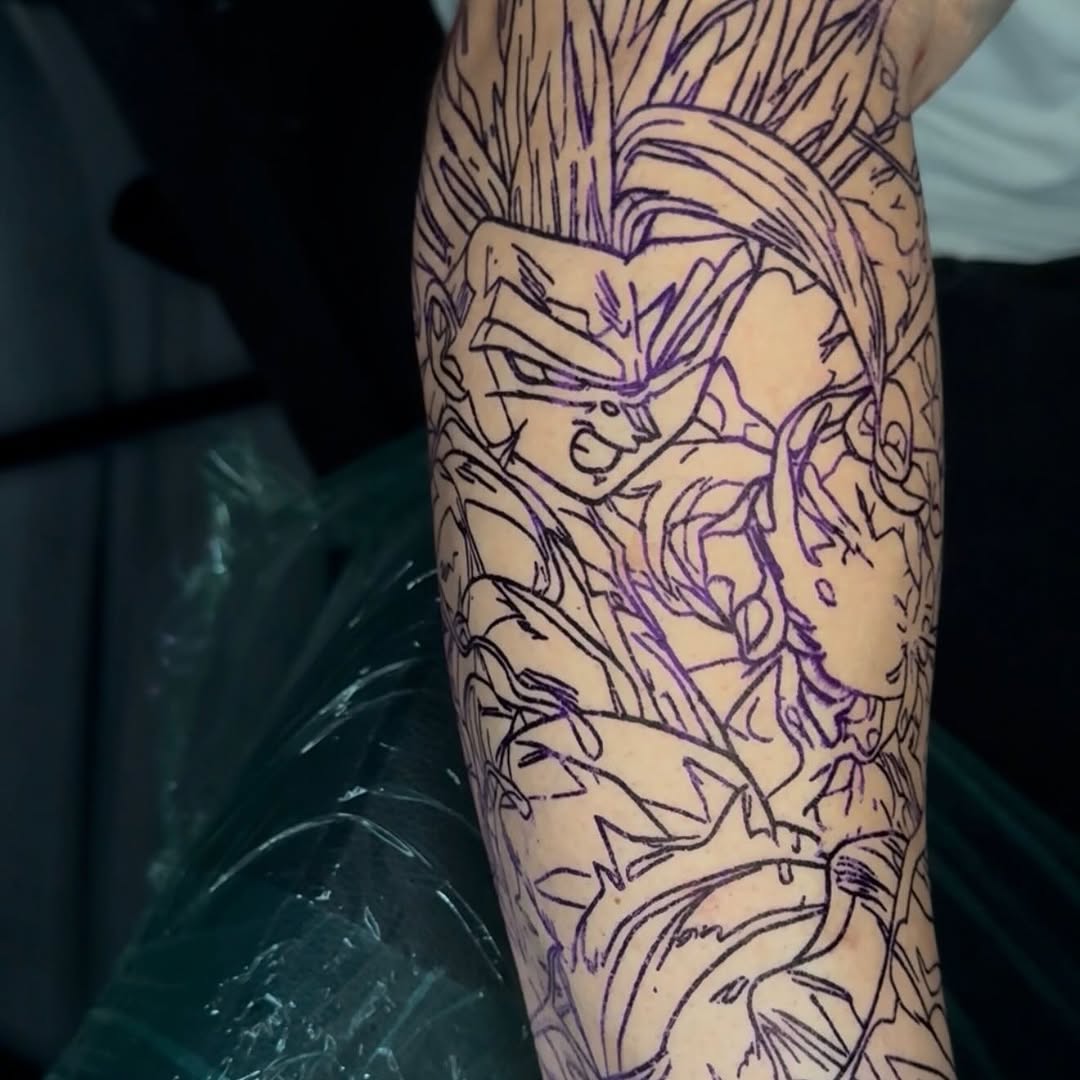 Tattoo by @idrinkink_ — anime