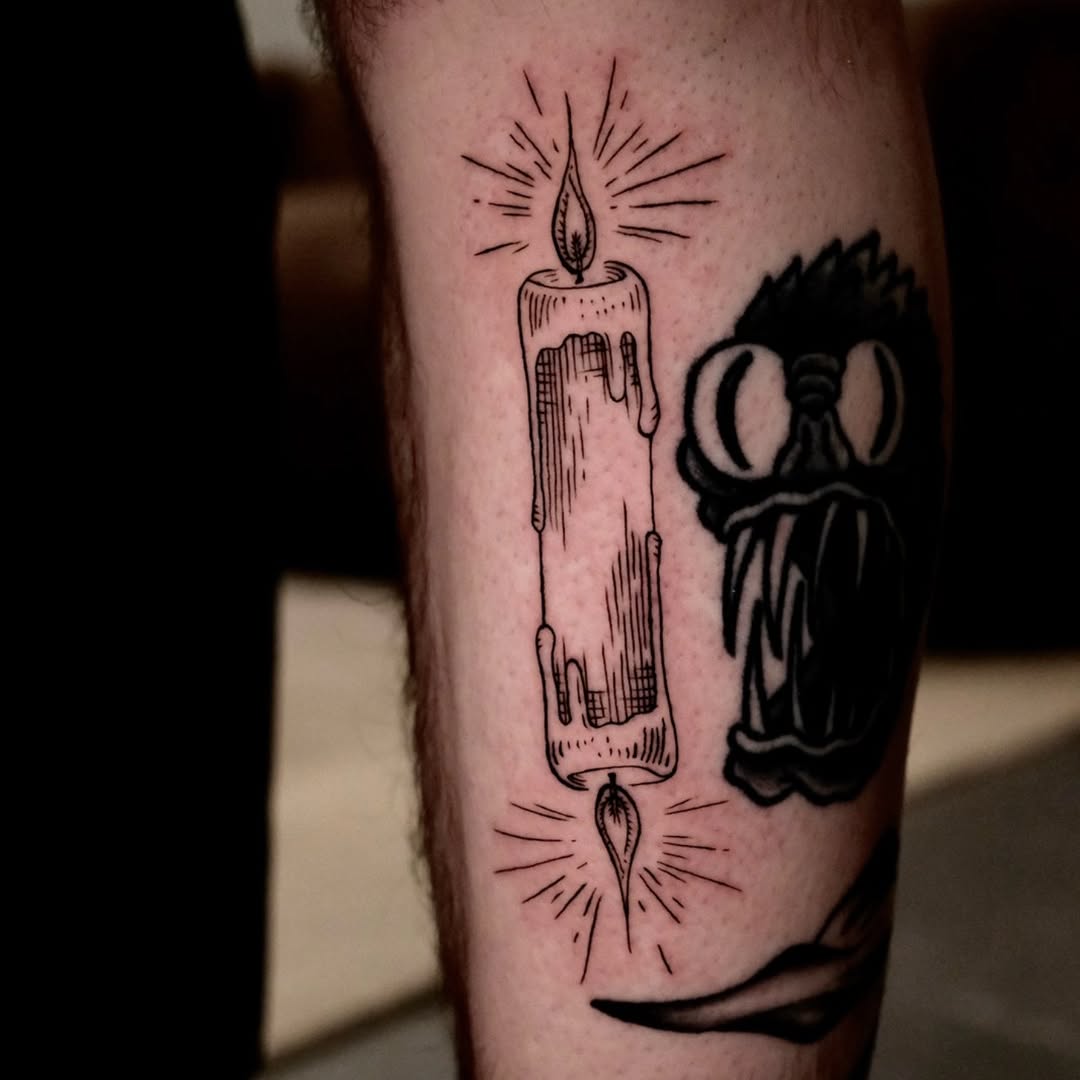 Tattoo by @noirbymickey — illustrative, black_and_grey