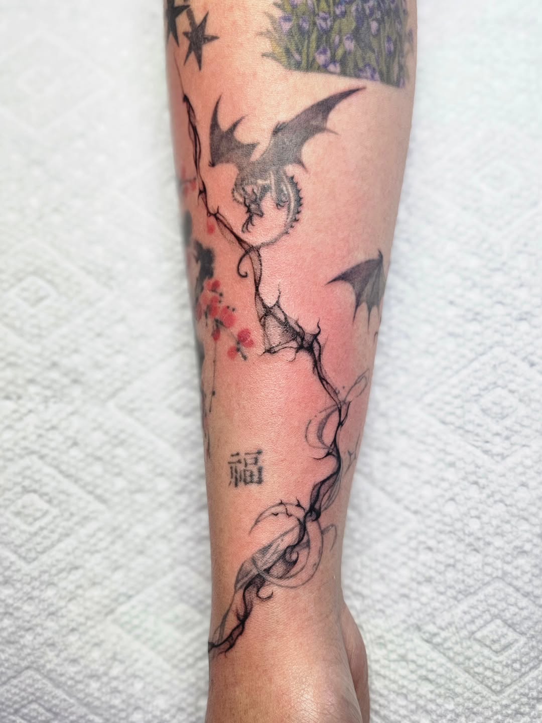 Tattoo by @macchiato.ink โ fine_line, black_and_grey