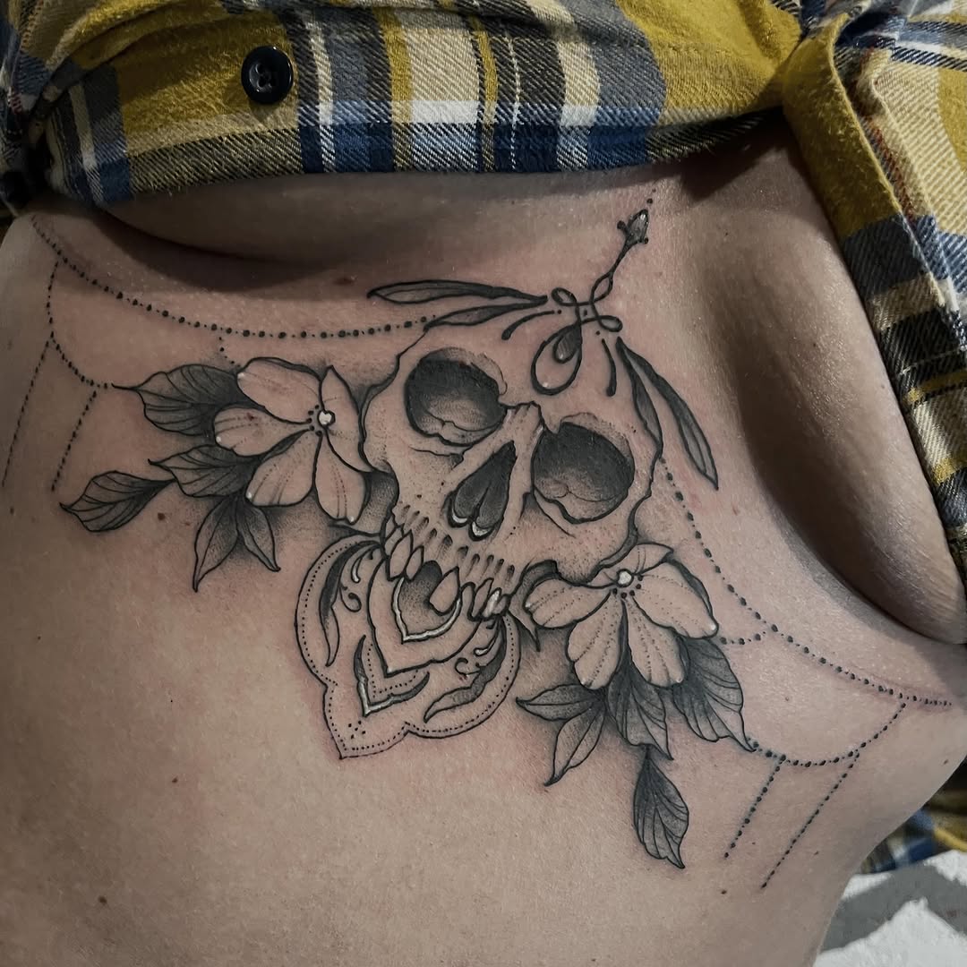 Tattoo by @slim_reaper_tattoos — black_and_grey