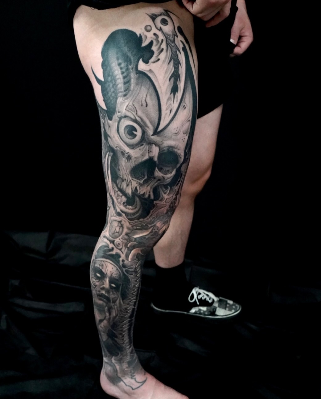 Tattoo by @tony.cruz.tattoo — realism, black_and_grey