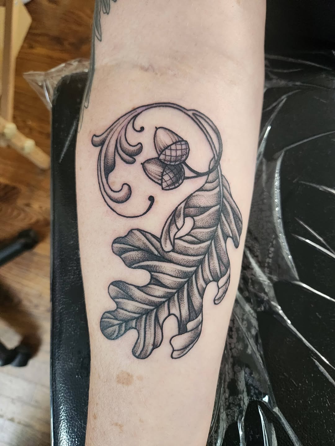 Tattoo by @captain.slug โ black_and_grey, ornamental