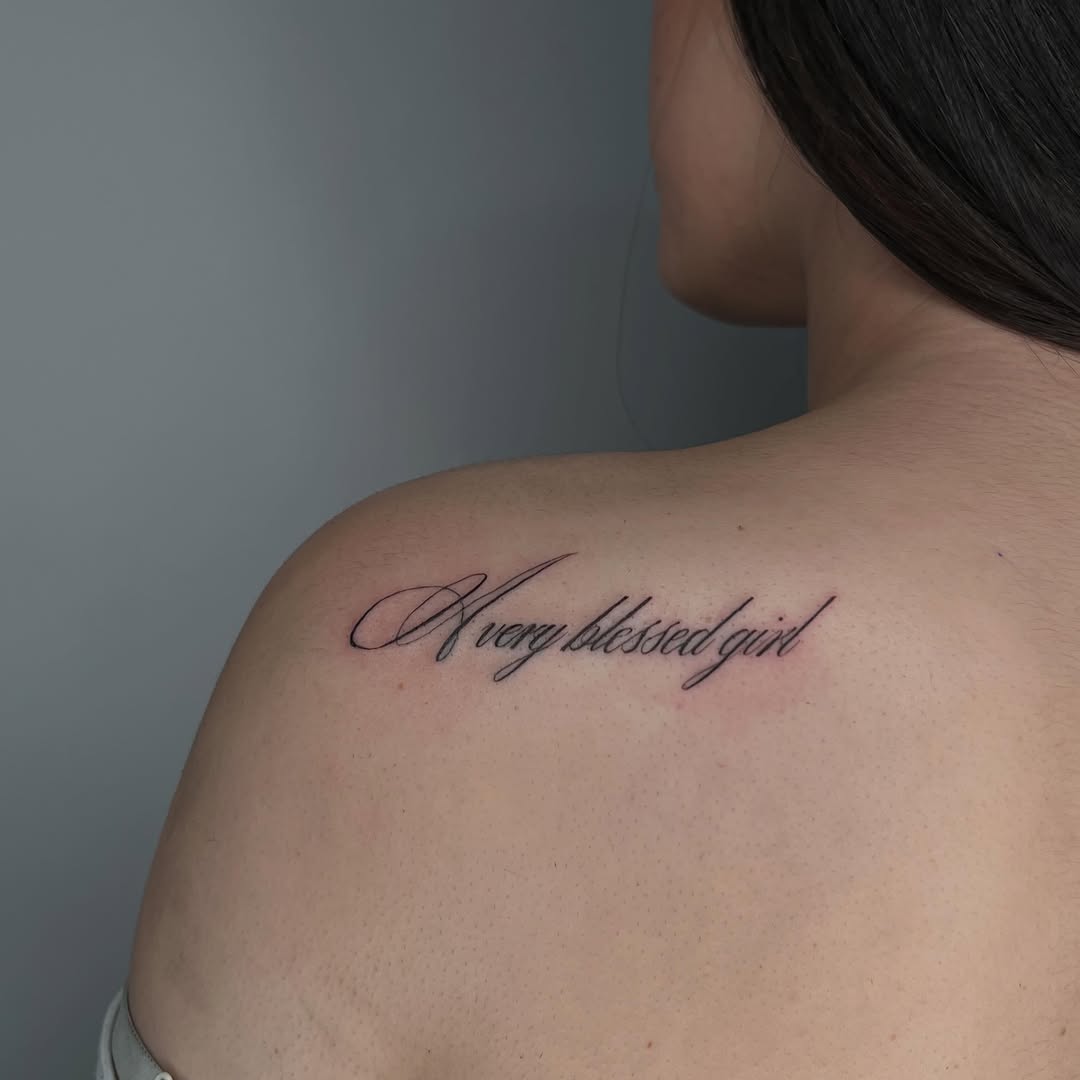 Tattoo by @jusan.tattoos β lettering_script, fine_line