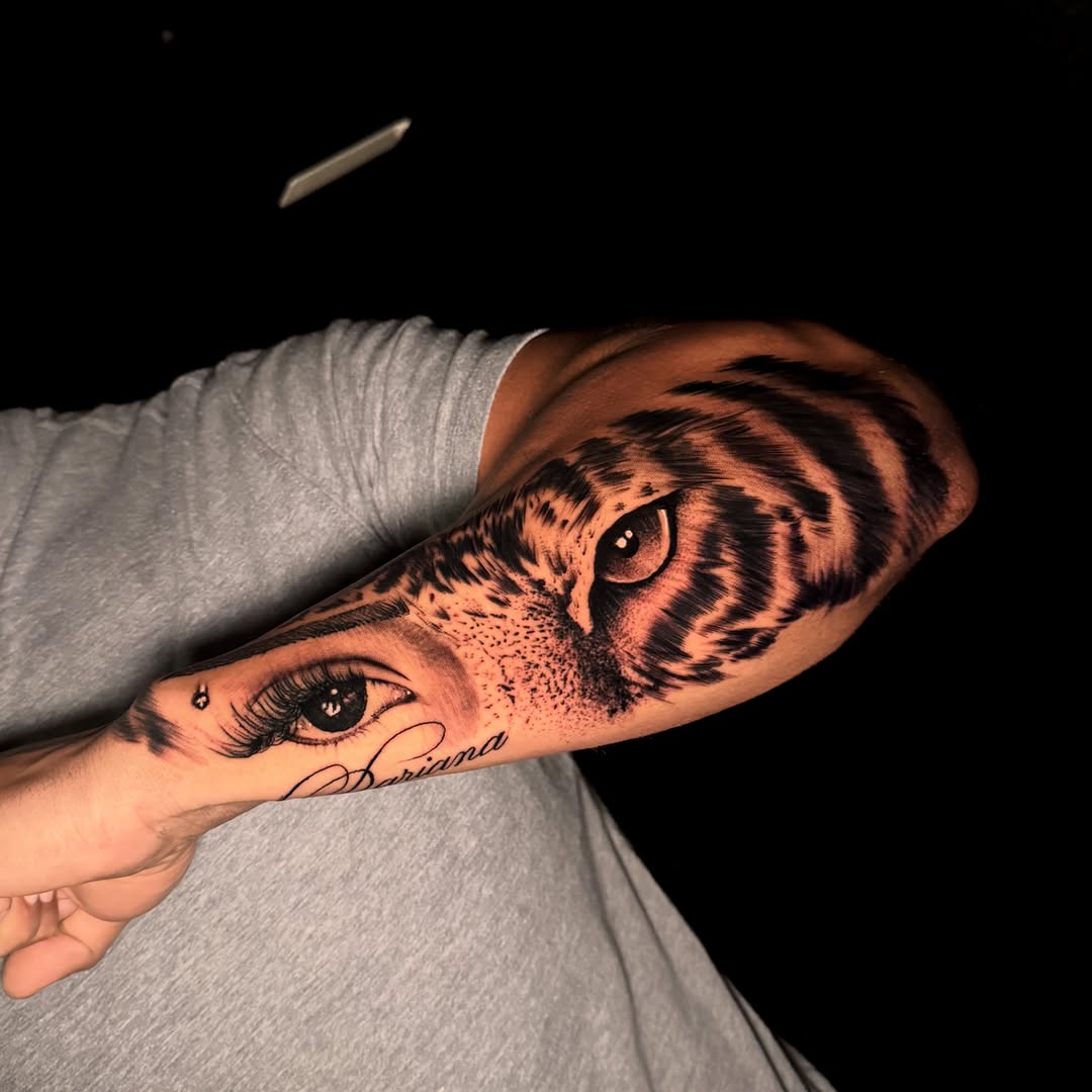 Tattoo by @inkedbydaisy β realism, black_and_grey