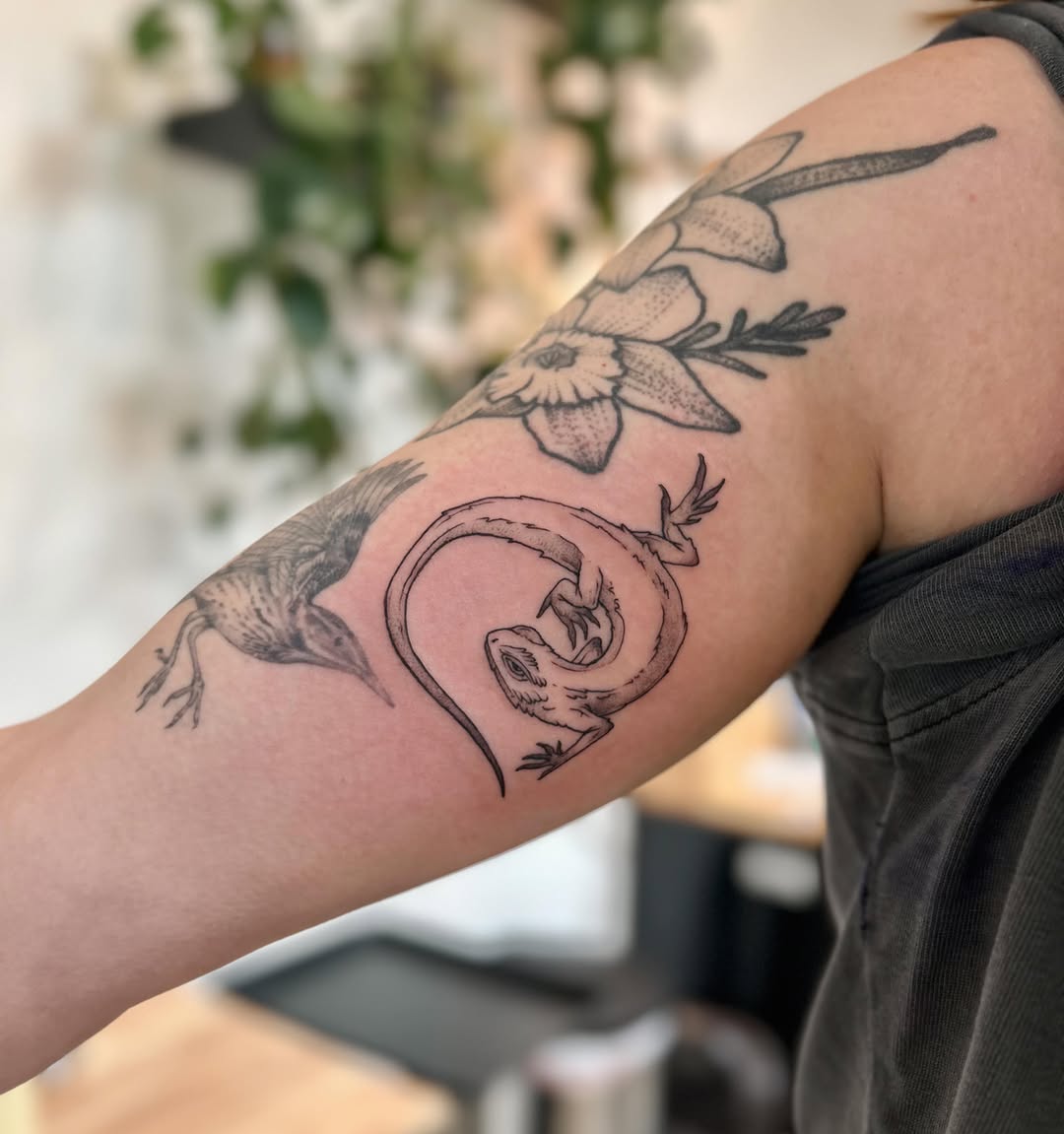 Tattoo by @littlebird_ink — fine_line, black_and_grey