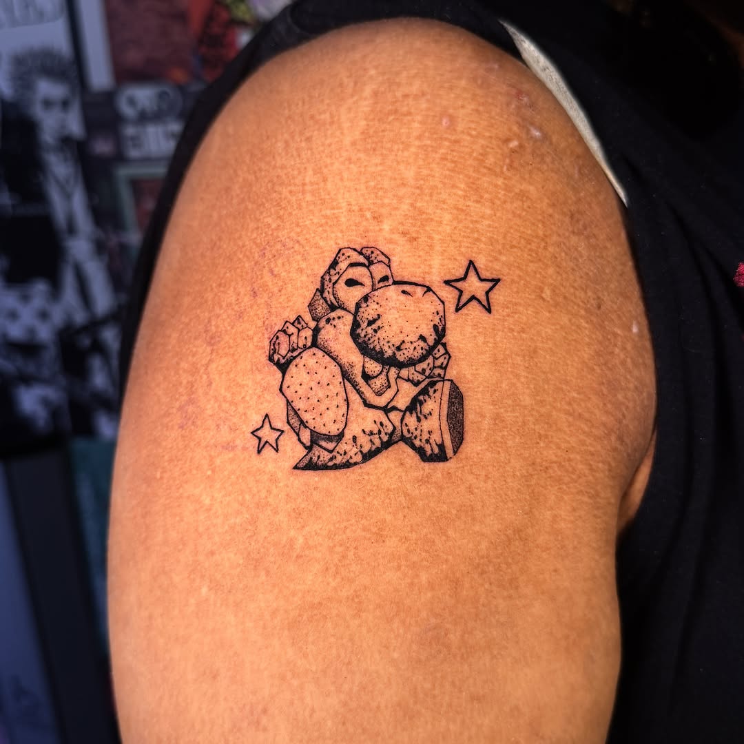 Tattoo by @wedbecutetattooed — illustrative, black_and_grey