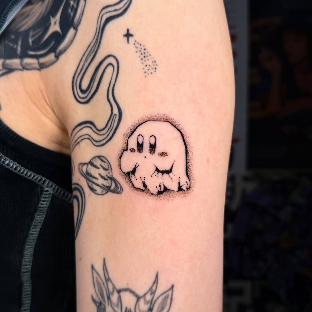 Tattoo by @wedbecutetattooed — illustrative, dotwork