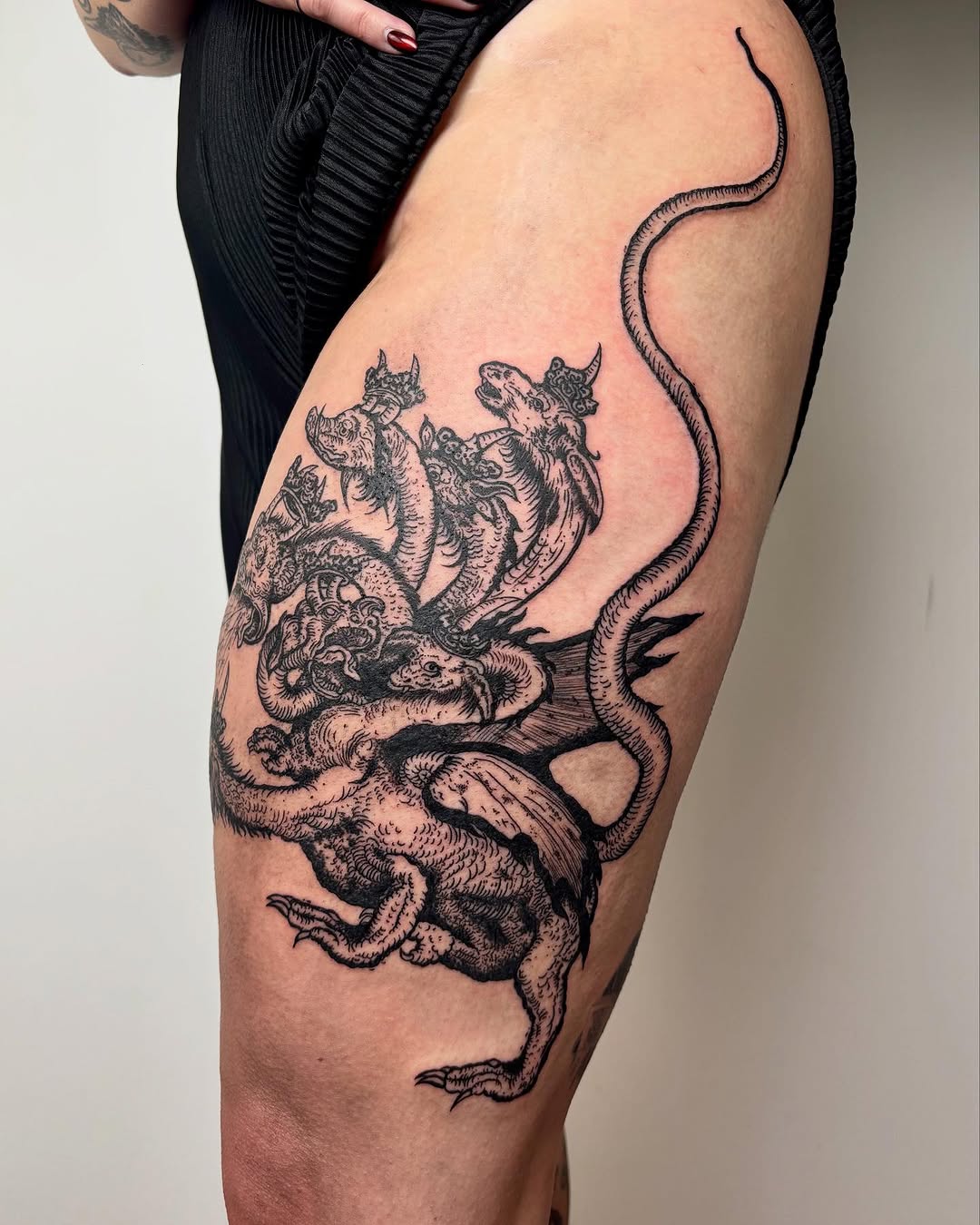 Tattoo by @dolltatt — blackwork