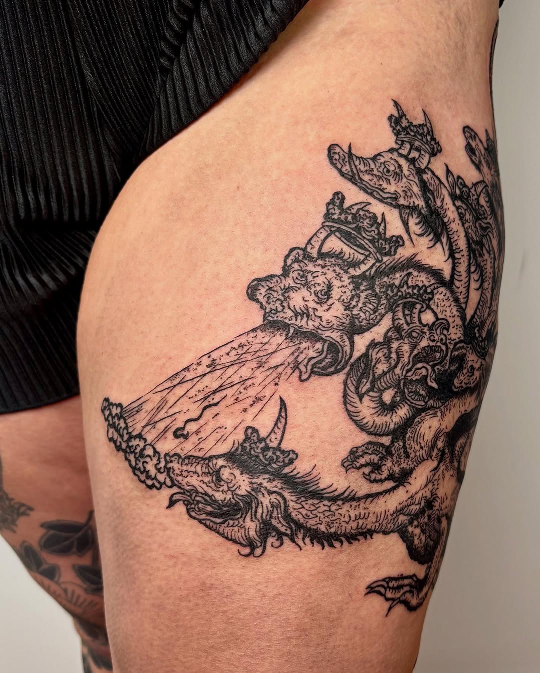 Tattoo by @dolltatt — blackwork