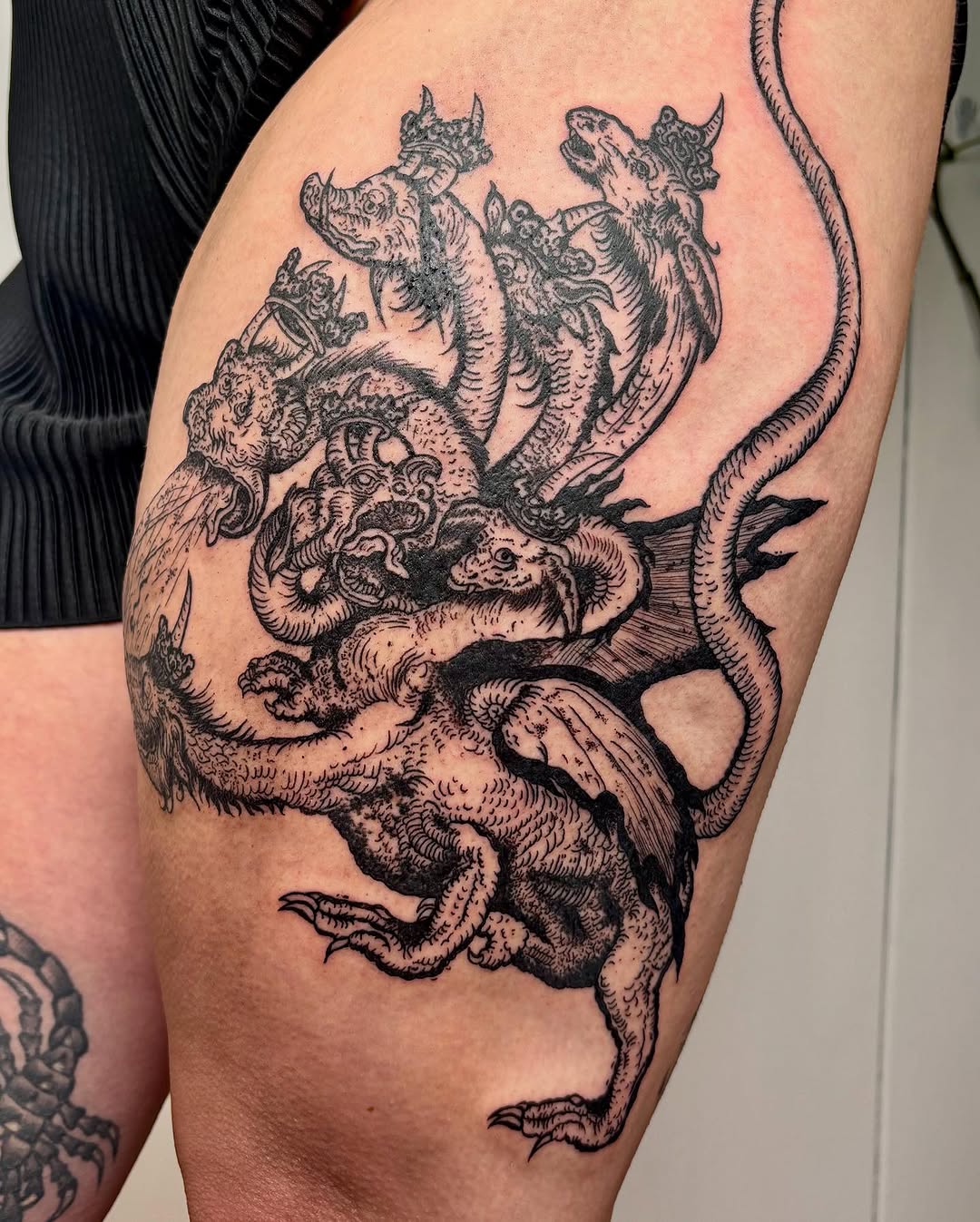 Tattoo by @dolltatt — blackwork