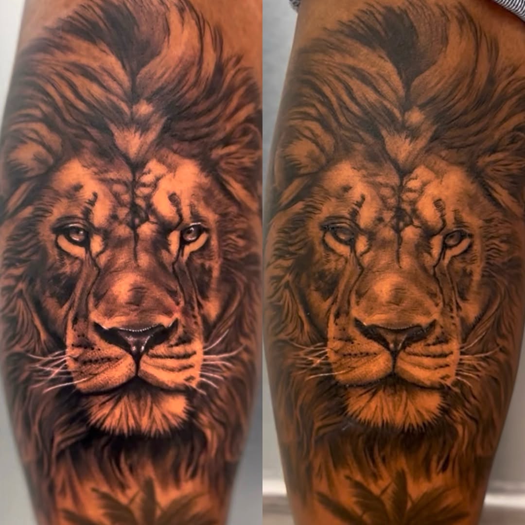 Tattoo by @guinn_art_tatts — realism, black_and_grey