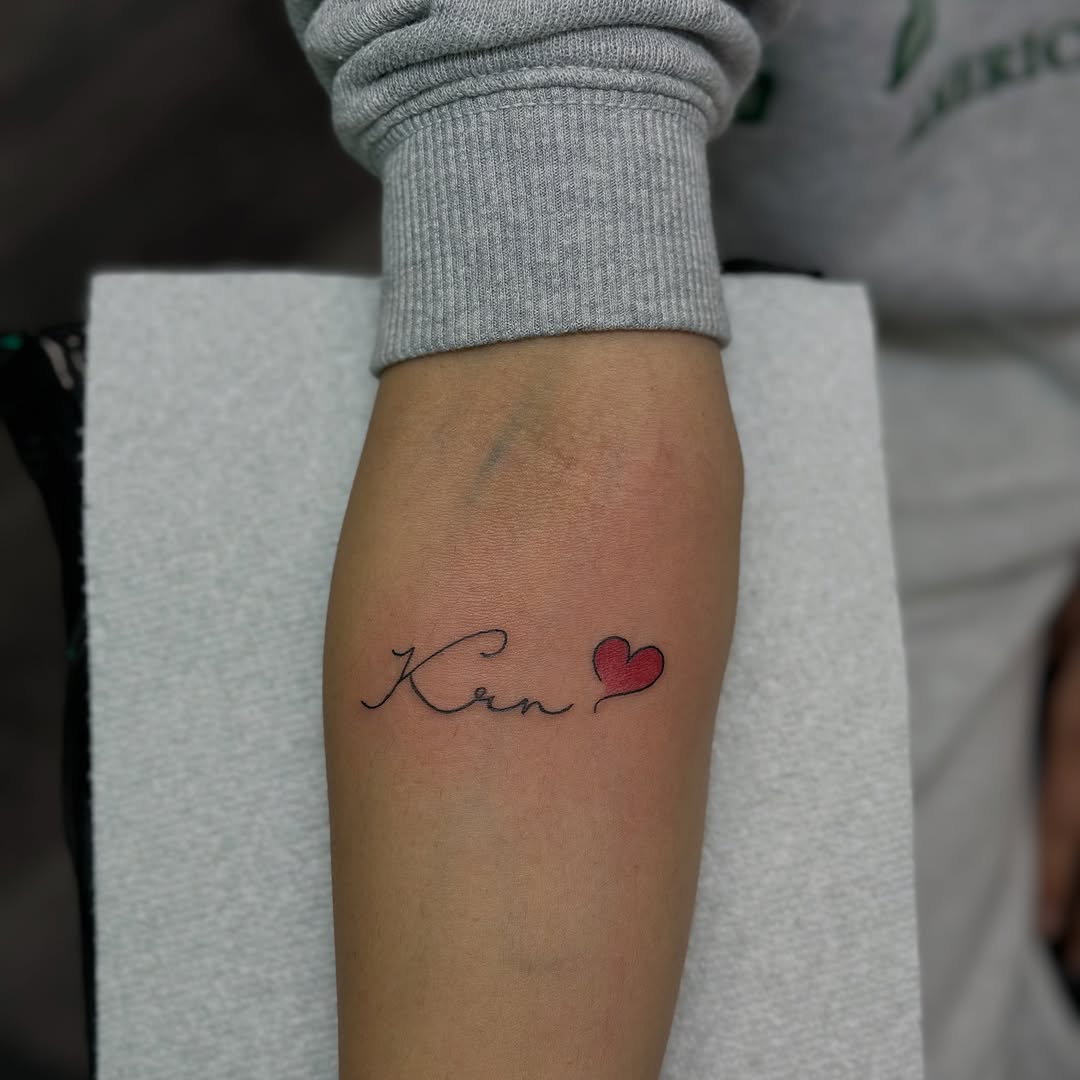 Tattoo by @aj_inkvillage — lettering_script, minimalist